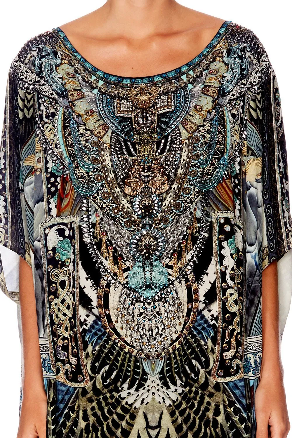 ROUND NECK KAFTAN GIRL ON THE WING