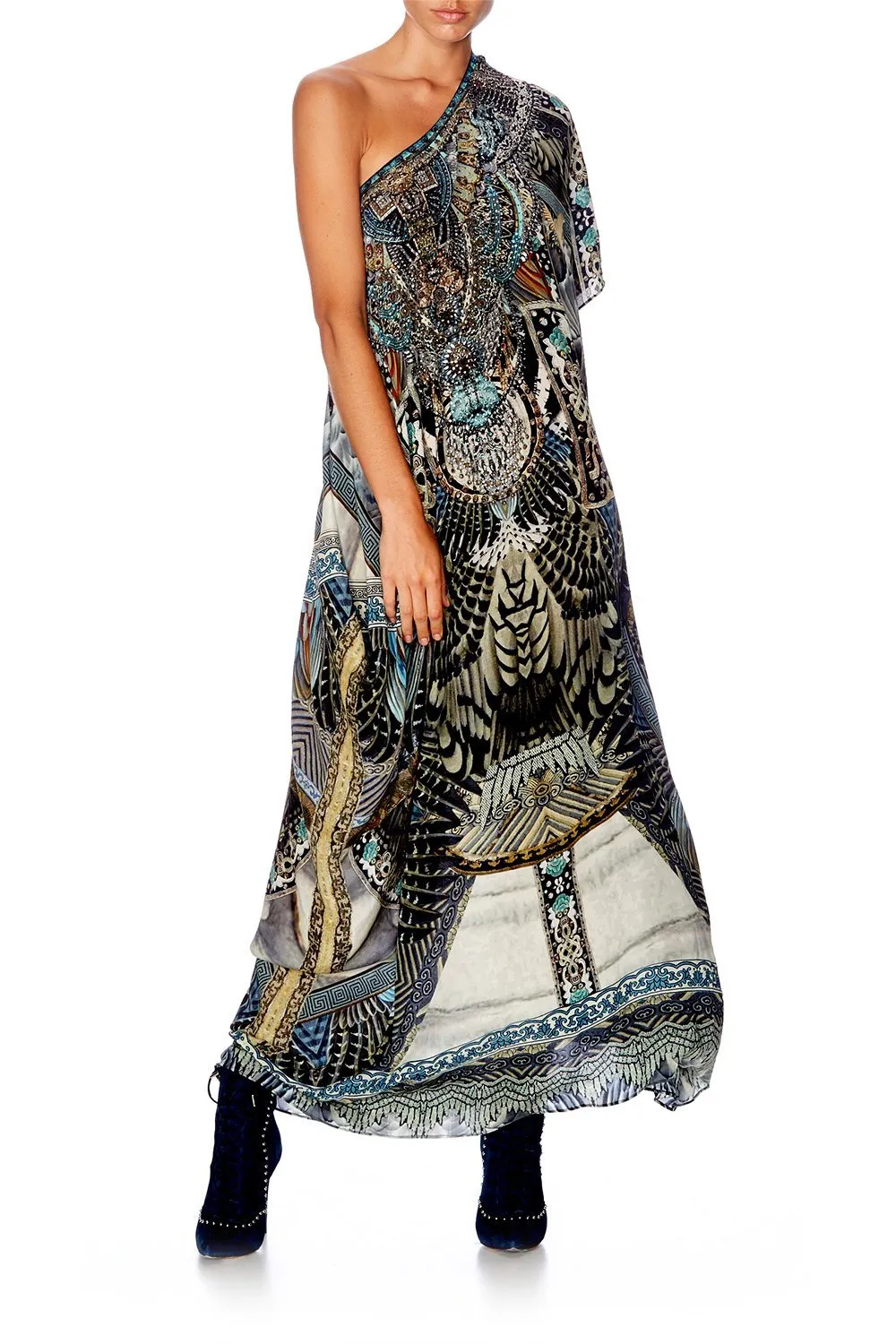 ROUND NECK KAFTAN GIRL ON THE WING