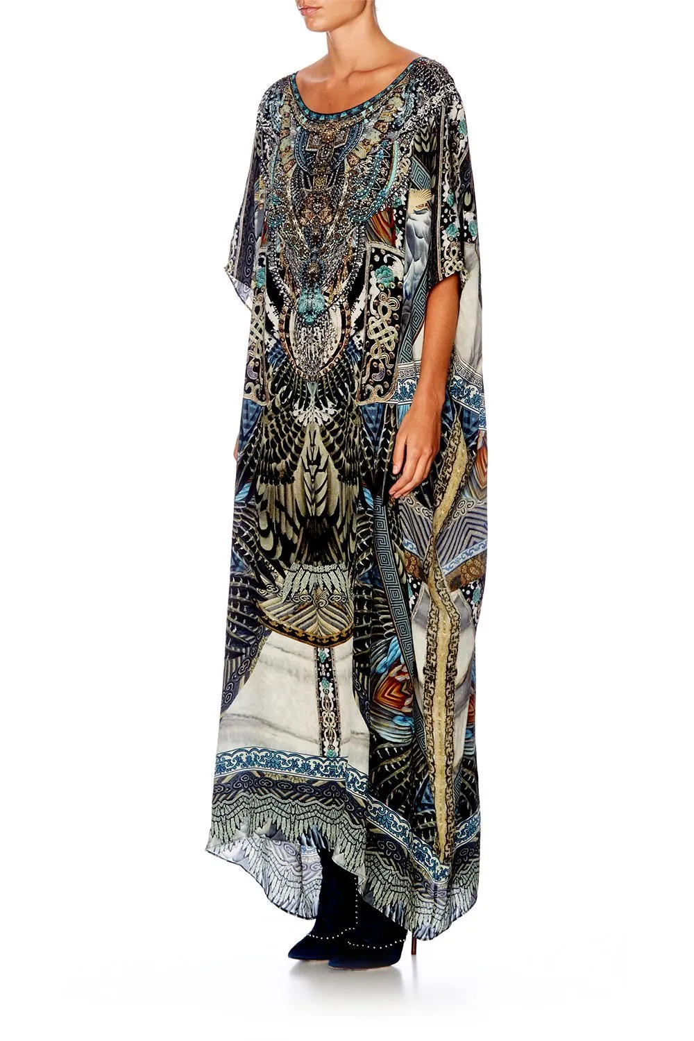 ROUND NECK KAFTAN GIRL ON THE WING