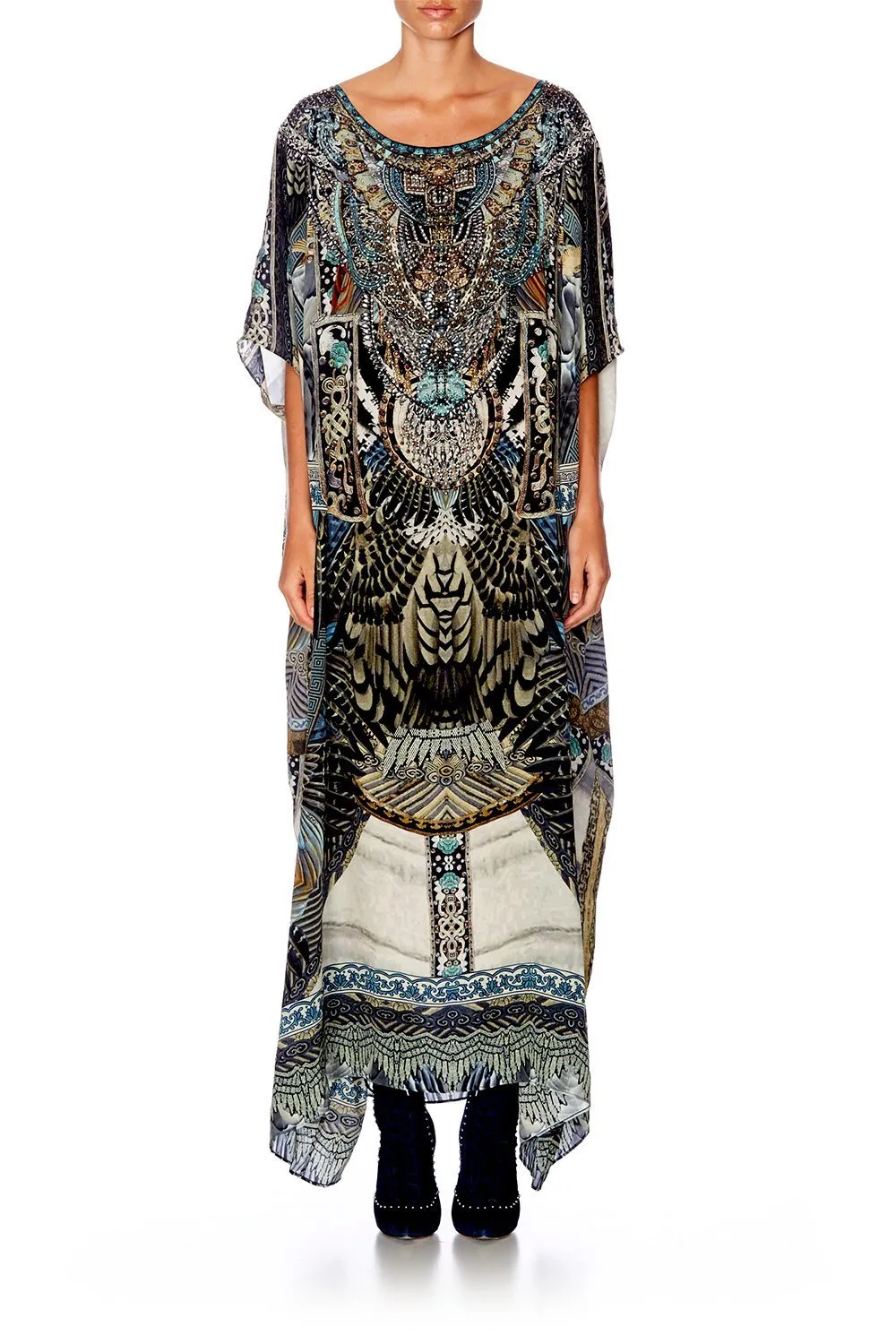 ROUND NECK KAFTAN GIRL ON THE WING