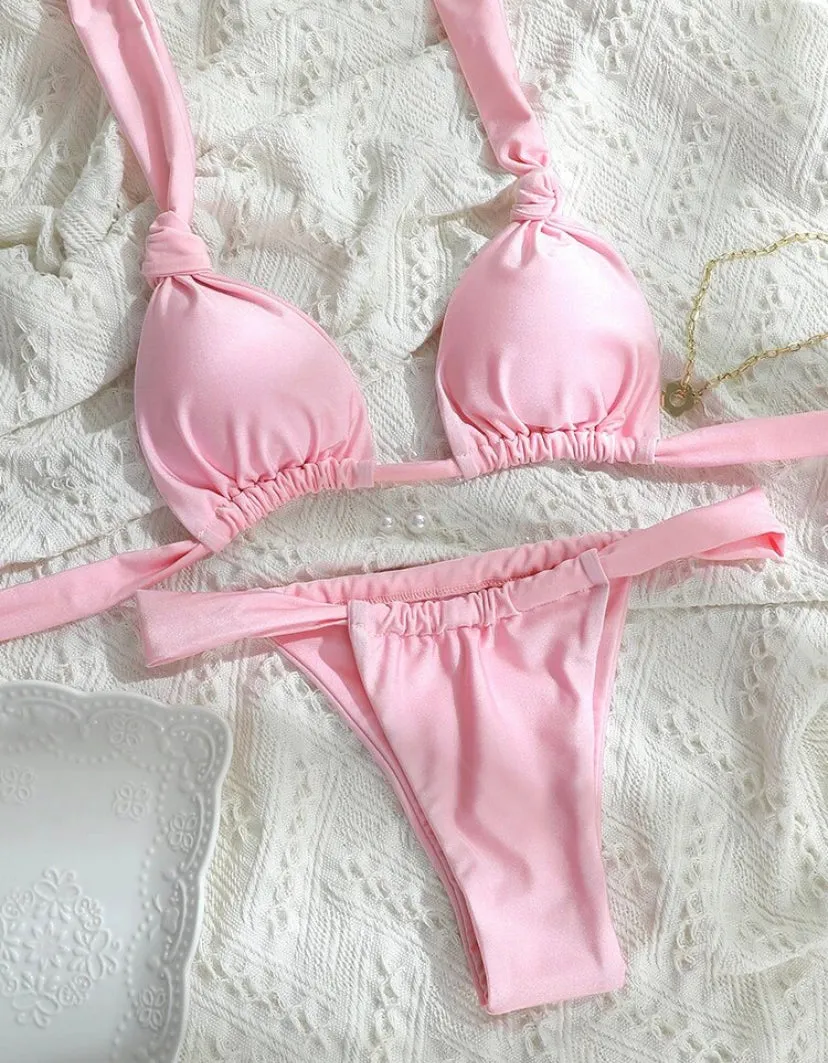 Ruched Knot Bikini