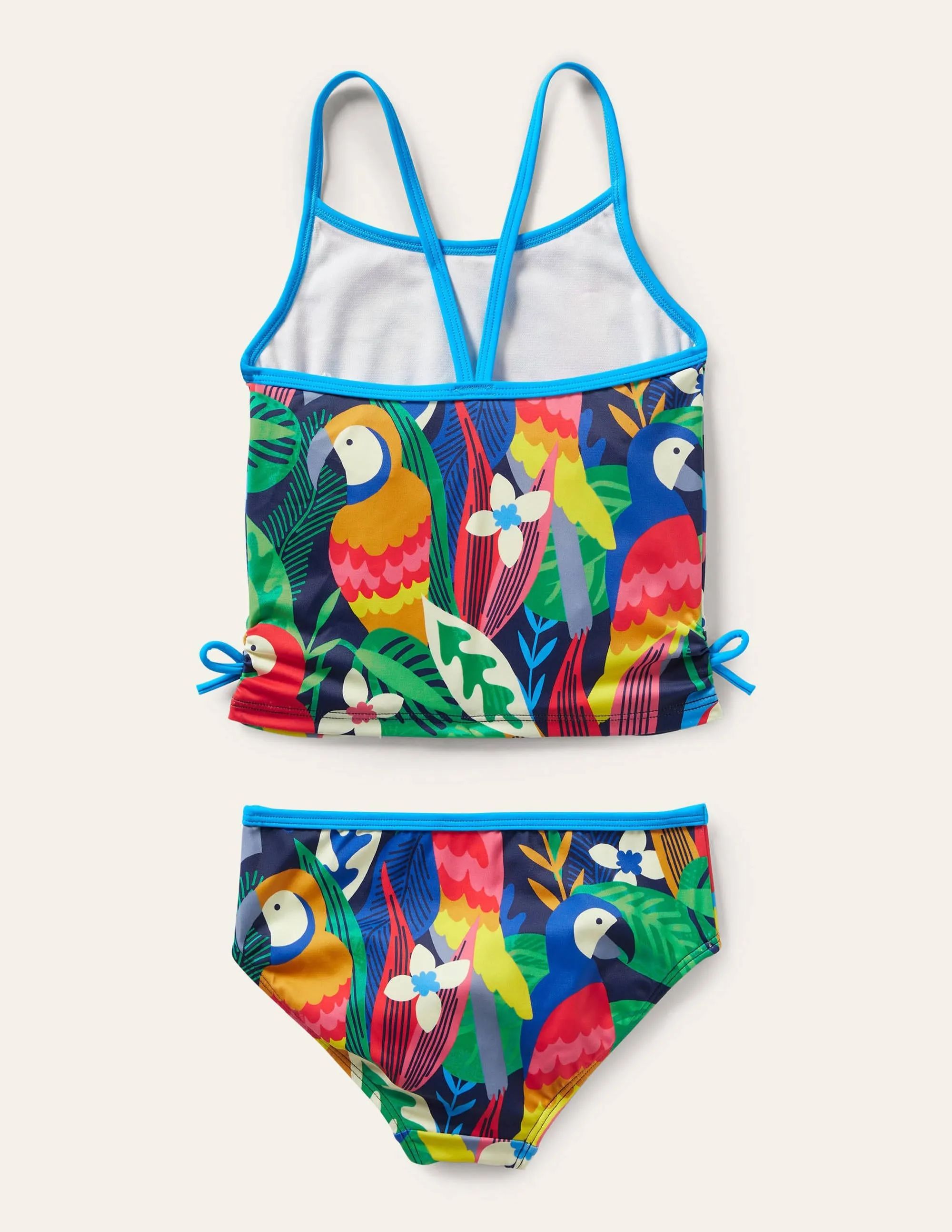Ruched Tankini Set-Multi Rainbow Rainforest