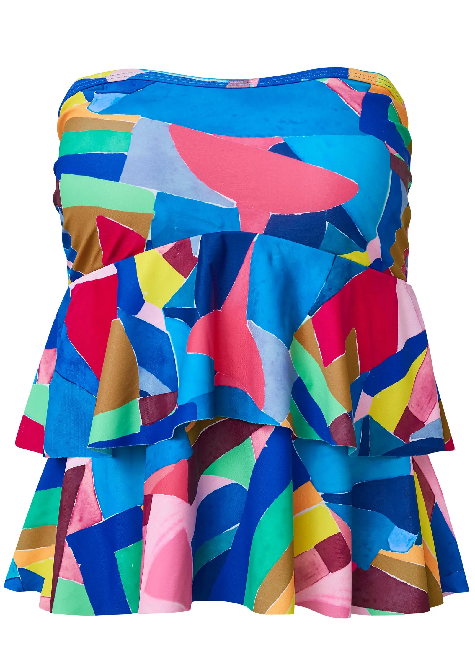 Ruffle Bandeau Tankini Top - Living Art