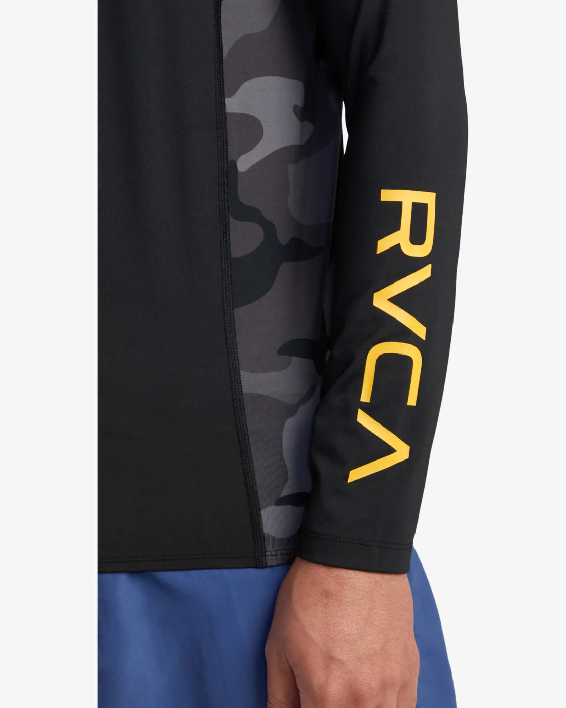 RVCA ISLAND HEX LONG SLEEVE RASHGUARD - BKC
