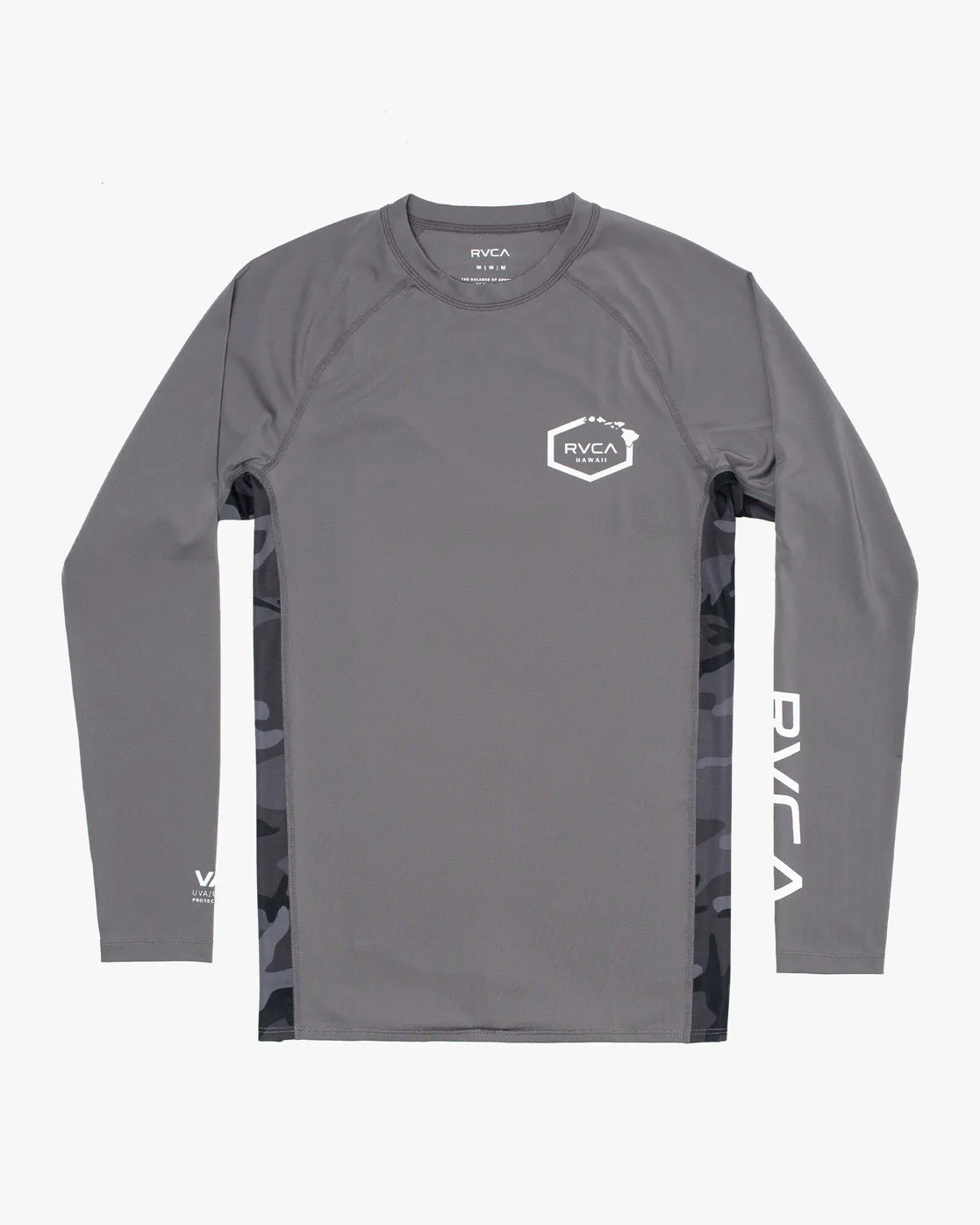 RVCA ISLAND HEX LONG SLEEVE RASHGUARD - CHA