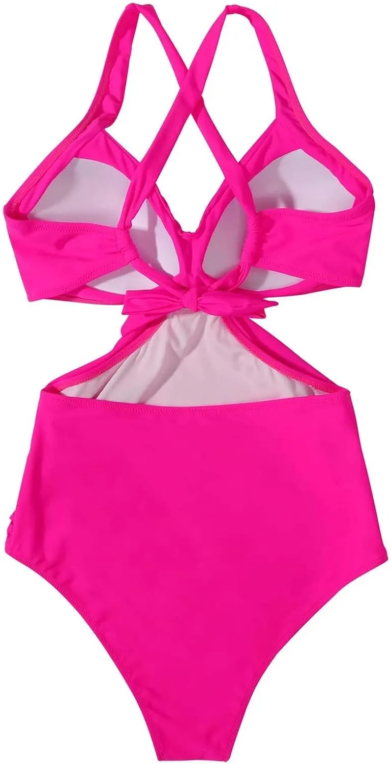 Rvidbe Athletic 1 Piece Swimsuits for Women Training Sport Tummy Control Bathing Suits Sexy Bikinis For Women