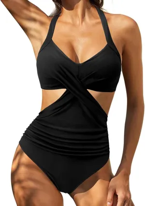 Rvidbe Womens Bikini Swimsuits Women 1 Piece Athletic Swimsuit Competition Bathing Suit Lap Swimming