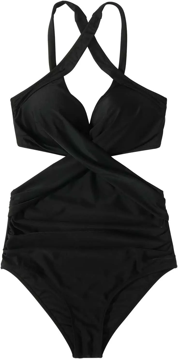 Rvidbe Womens Bikini Swimsuits Women 1 Piece Athletic Swimsuit Competition Bathing Suit Lap Swimming