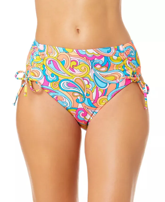 Salt   Cove Juniors' Swirl Girl Side-Tie High-Waist Bikini Bottom