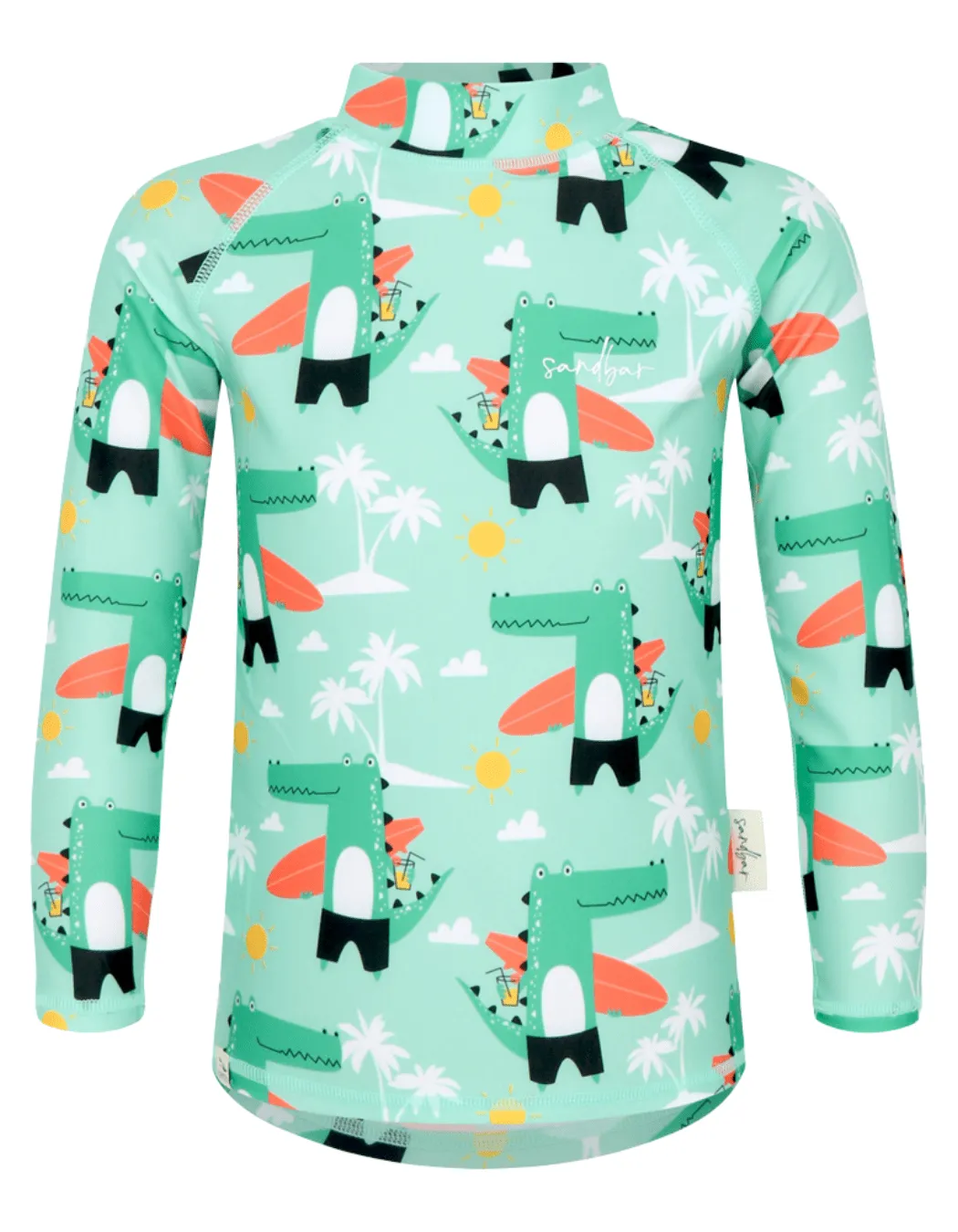Sandbar - Rash Guard - Surfing Crocodile