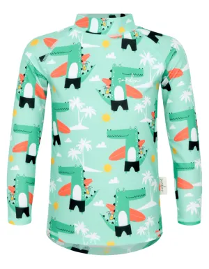 Sandbar - Rash Guard - Surfing Crocodile