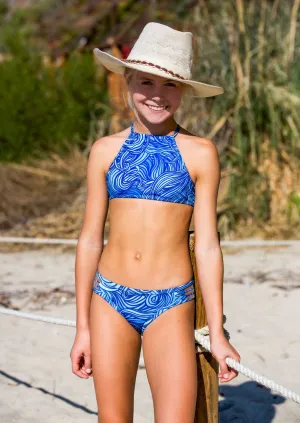 Sapphire Shores - TWO PIECE Halter Top Style Bikini SET Youth Size 12