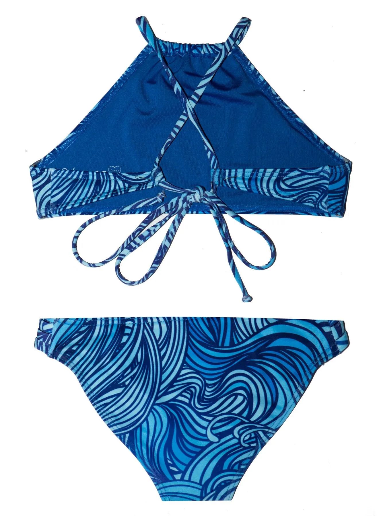 Sapphire Shores - TWO PIECE Halter Top Style Bikini SET Youth Size 12