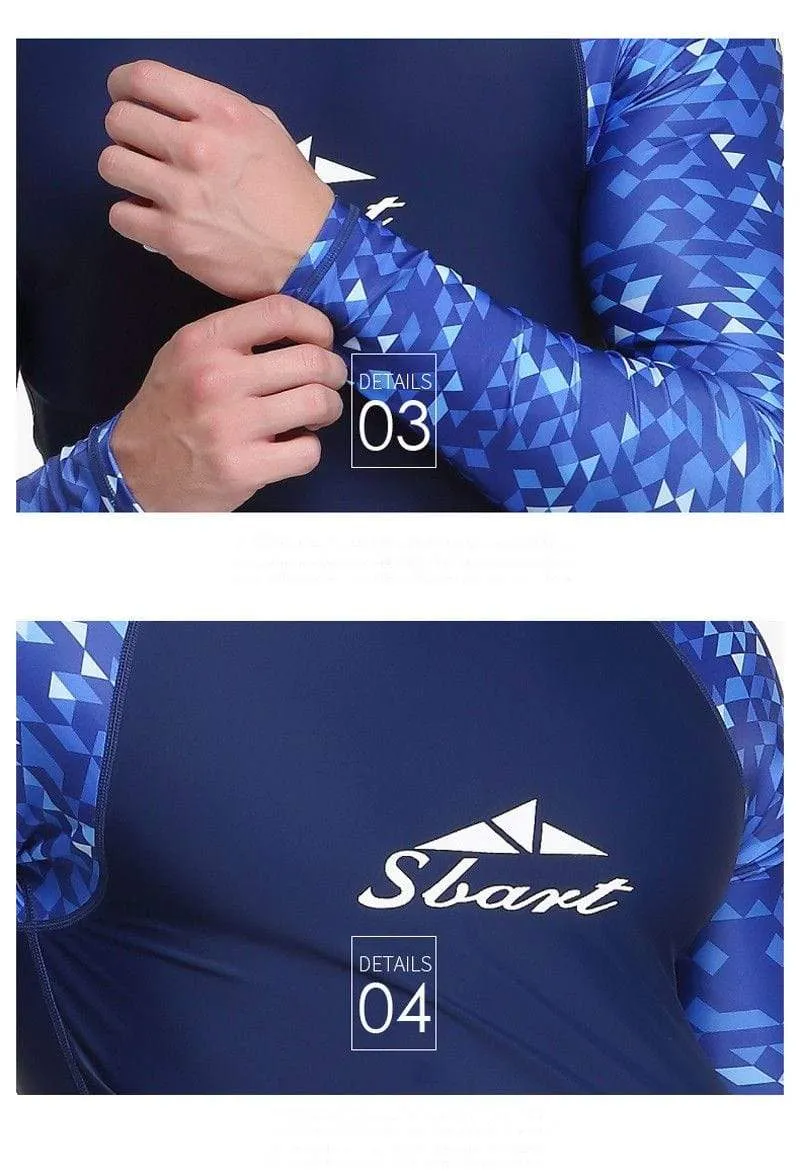 SBART Quick Drying Mens Rash Guard Surf Long Sleeve