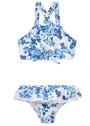 Seafolly girls bikini - china blue