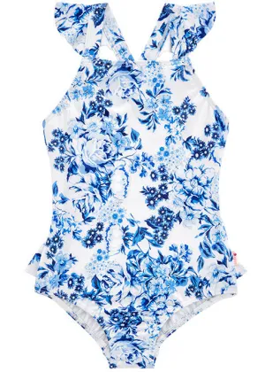 Seafolly girls swimsuit - china blue