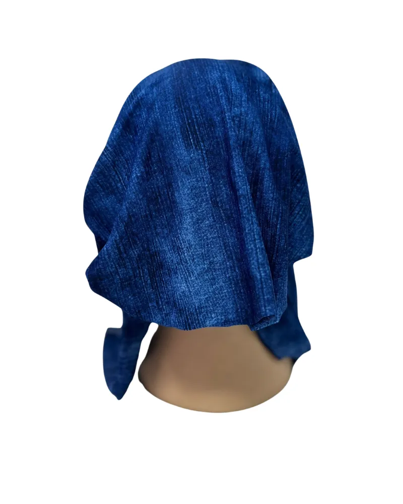 Seashells Light Denim Swim Pre-Tied Bandanna