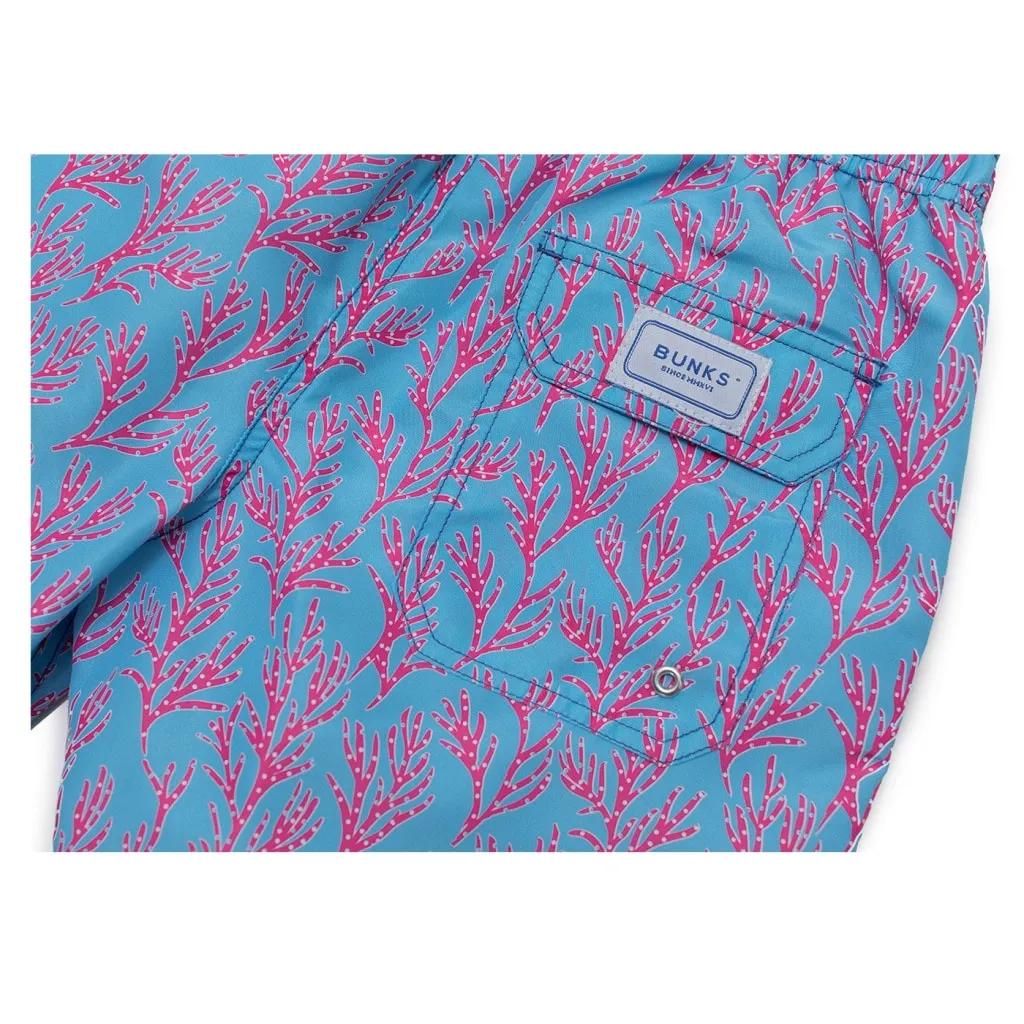 Seaweed Swim Shorts - Bright Blue/Coral Pink