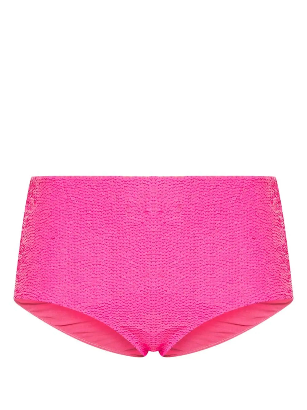 sequined high-waisted bikini bottoms