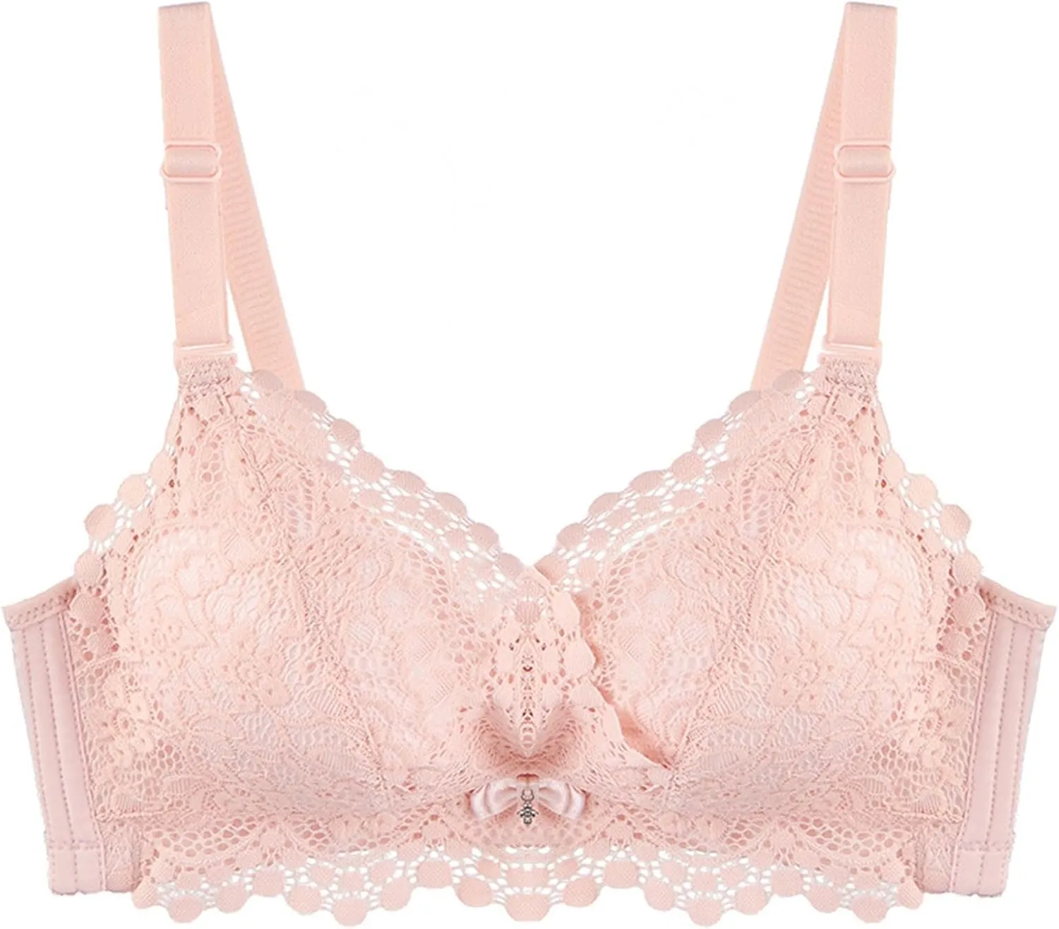 Sexy Bras for Women Floral Lace V Neck Bralettes No Underwire Push Up Women's Full-Coverage Lingeries Bra