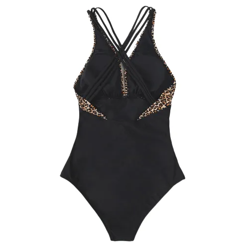 Sexy Ladies' V-neck Crisscross Back Swimwear