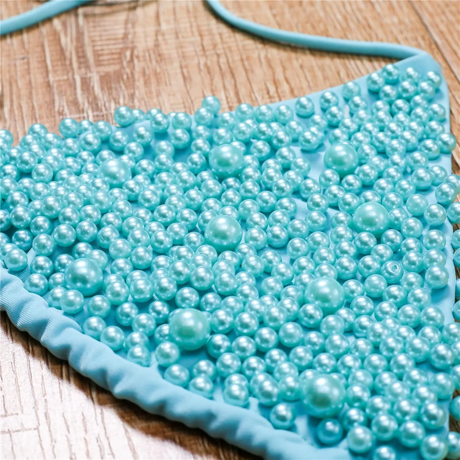 Sexy Sequins 2PCS Bikini Set Tankini Spaghetti Strapy Bra Swimsuit Lace Top Side Tie String Praty Thong Swimwear