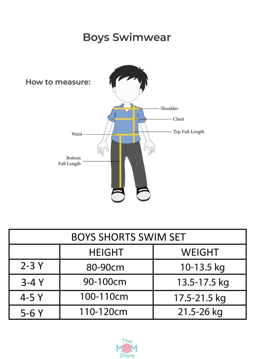 Shark Snap Boys Swim Shorts With Cap Set
