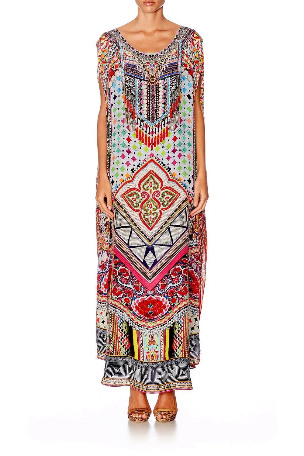 SHEER ROUND NECK KAFTAN GIRLS CLUB