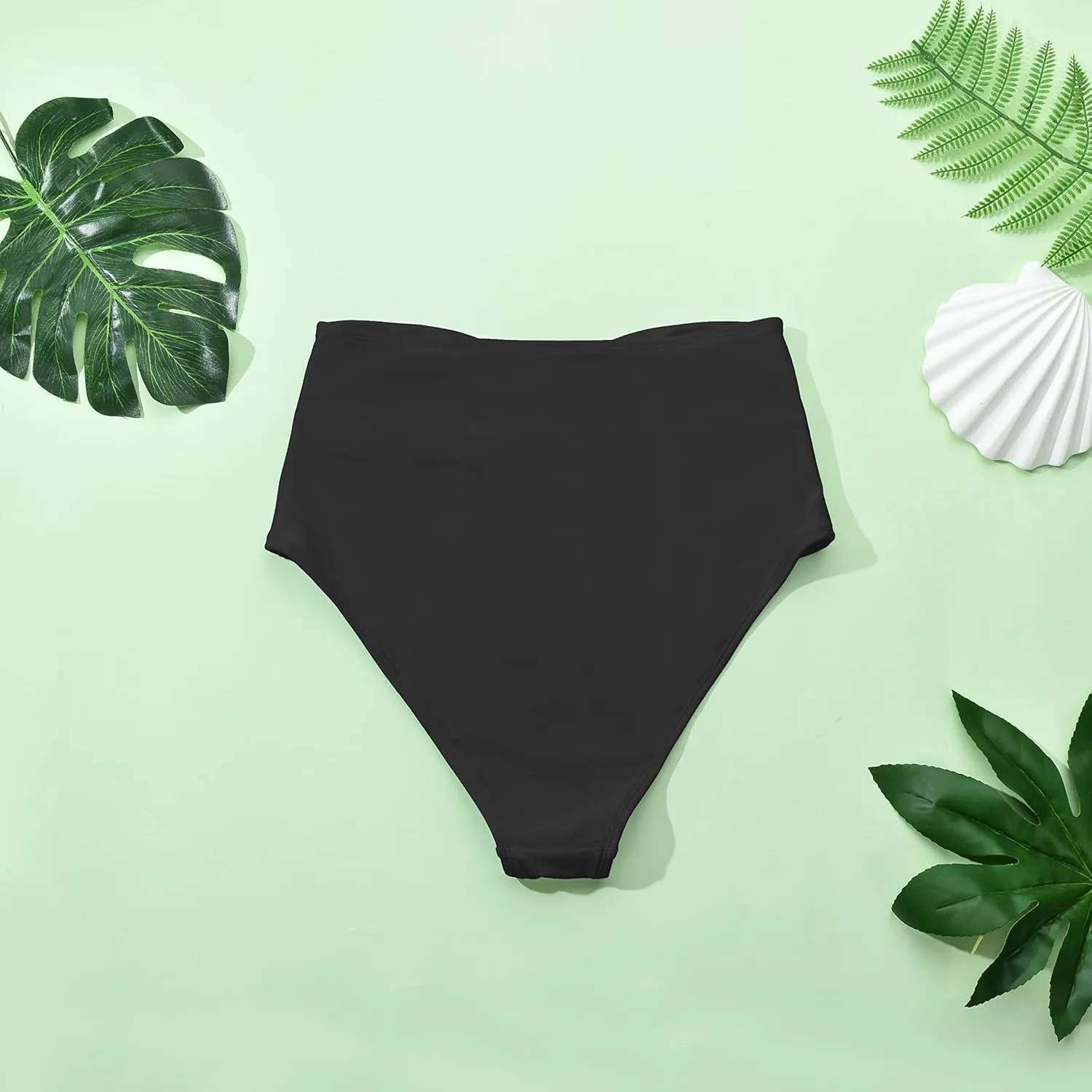 SherryDC Women's High Waisted V Cut Bikini Bottoms Twist Bathing Suit Swimsuit Bottoms