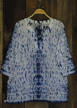 Shibori Dyed Tunic Navy