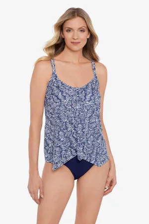Shifting Shapes Handkerchief Hem Tankini Top