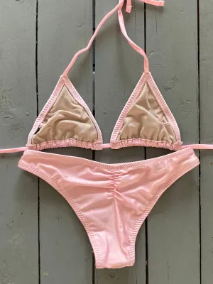 Shiny Baby Pink Classic Bikini Bottom