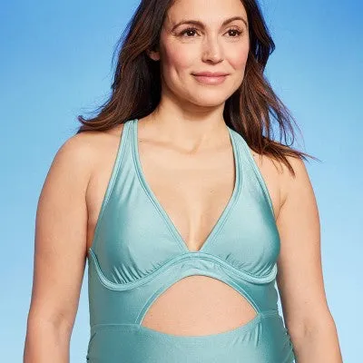 Shiny Cutout One Piece Maternity Swimsuit - Isabel Maternity by Ingrid & Isabel