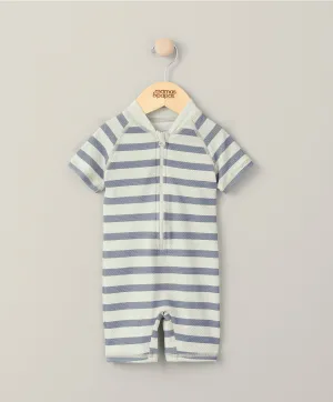 Short Sleeve Rashsuit Swimwear - Stripe