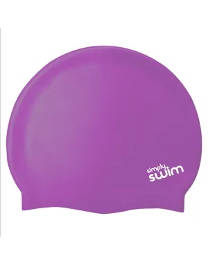 Simply Swim Adult Silicone Swim Cap - Solid Colours
