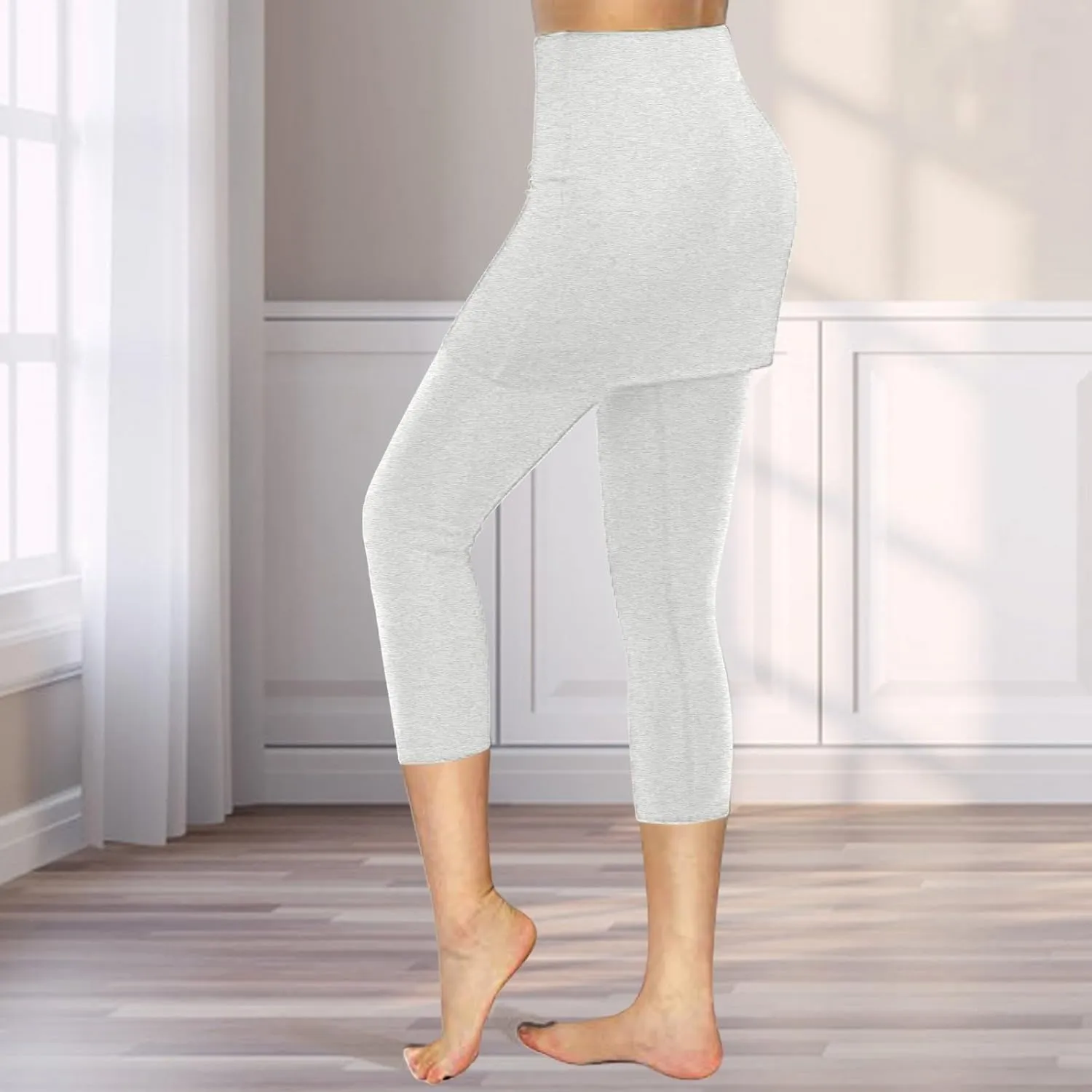 Skirted Leggings for Women 2025 Tennis Golf Skorts Capris Pickleball Clothing Outfits Gym Yoga Leggings with Skirts