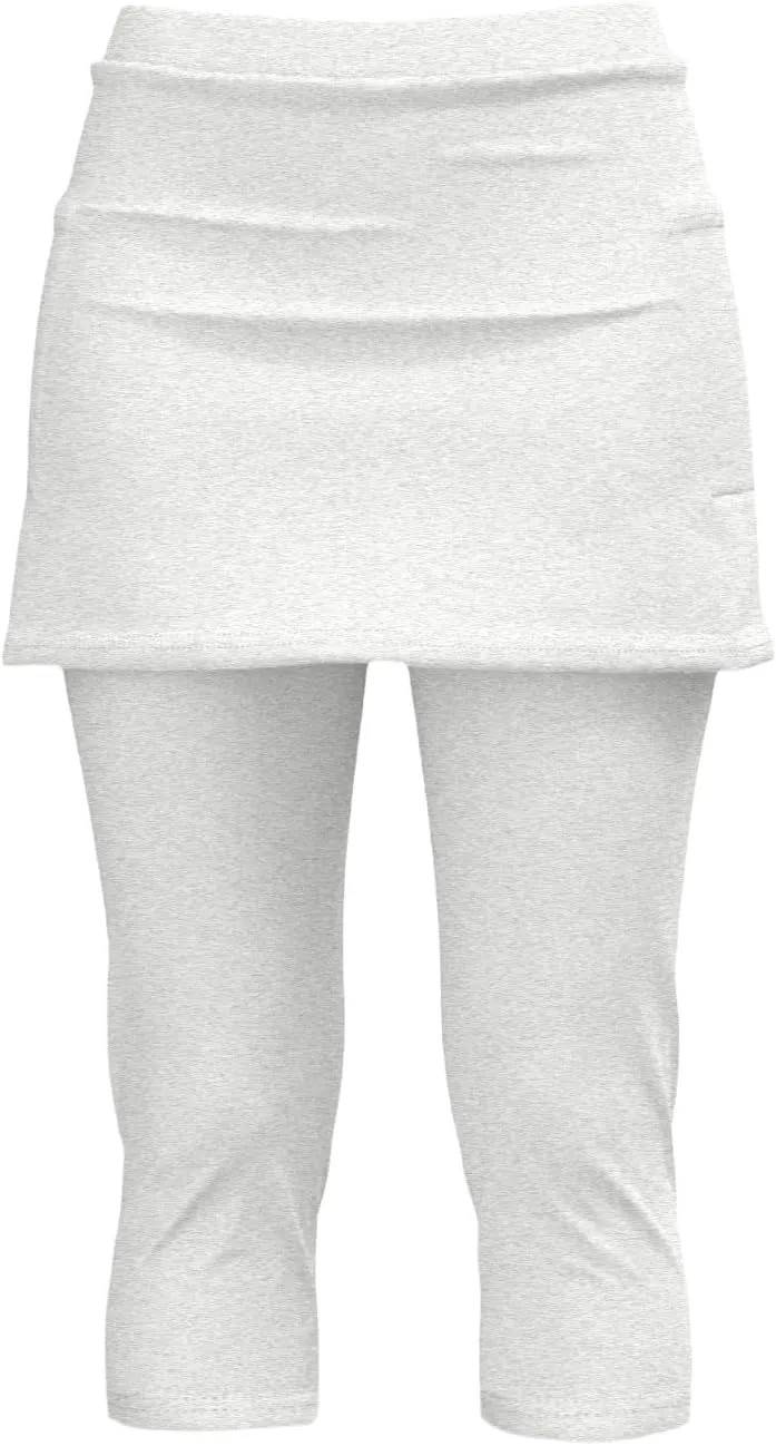 Skirted Leggings for Women 2025 Tennis Golf Skorts Capris Pickleball Clothing Outfits Gym Yoga Leggings with Skirts