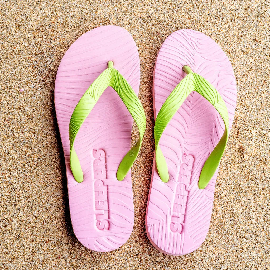 Slim Wide strap Pink with Green Strap