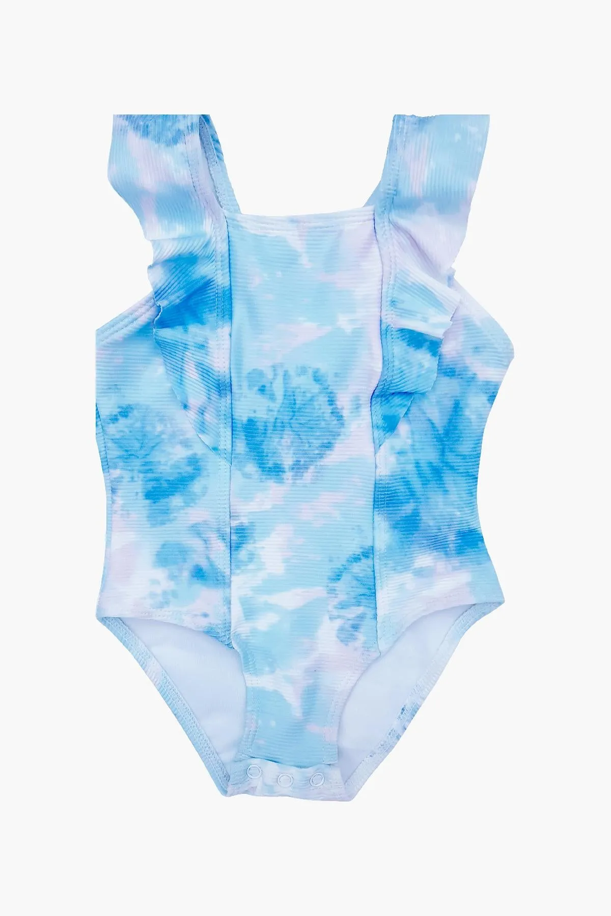 Snapper Rock Sky Dye Ruffle Shoulder Swimsuit