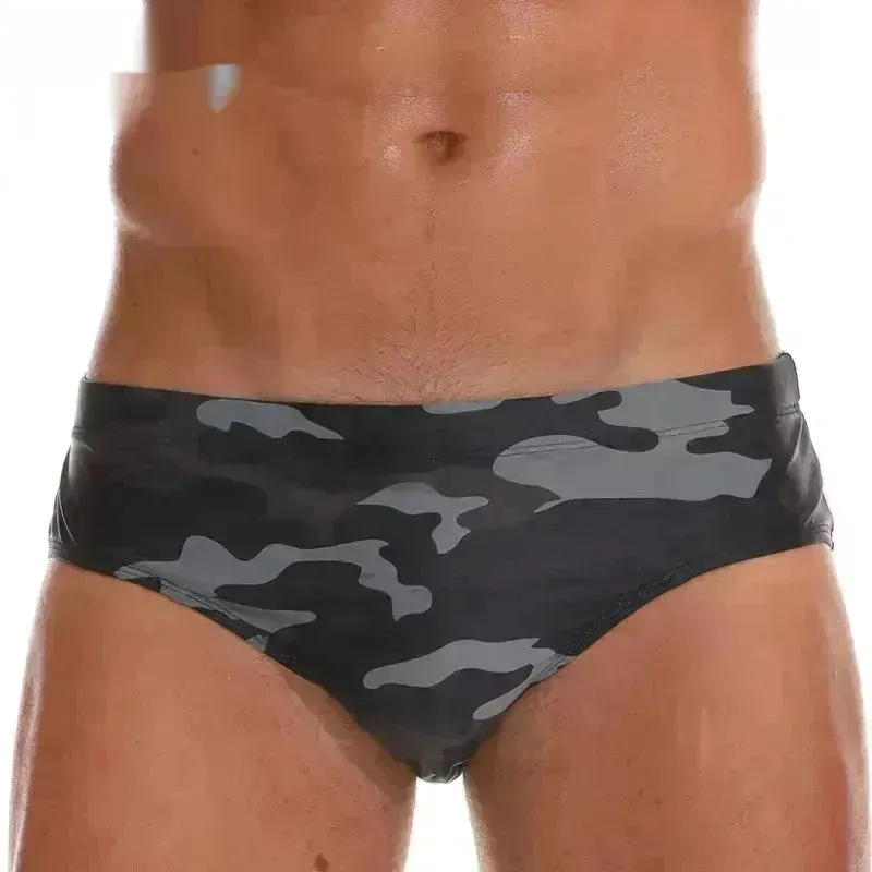 Solid Color Plus Size Swimming Trunks Briefs Shorts underwear