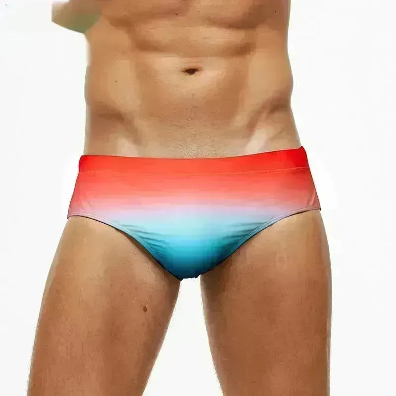 Solid Color Plus Size Swimming Trunks Briefs Shorts underwear