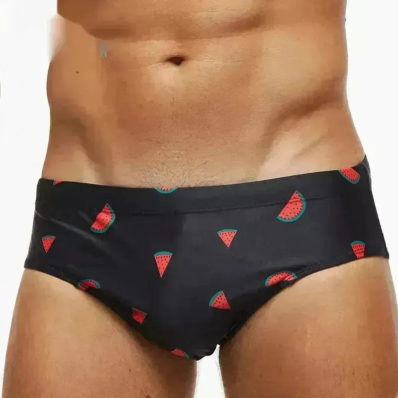 Solid Color Plus Size Swimming Trunks Briefs Shorts underwear