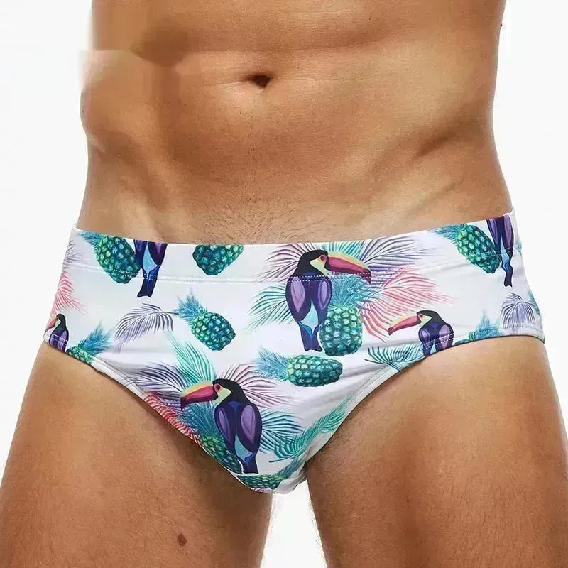 Solid Color Plus Size Swimming Trunks Briefs Shorts underwear