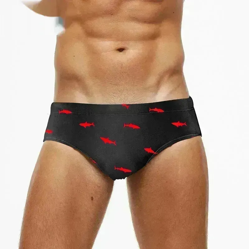 Solid Color Plus Size Swimming Trunks Briefs Shorts underwear