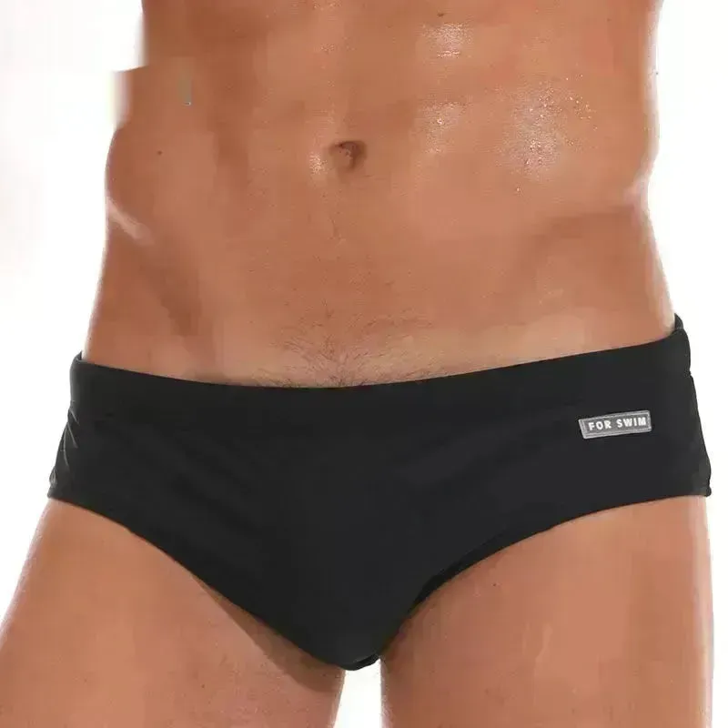 Solid Color Plus Size Swimming Trunks Briefs Shorts underwear