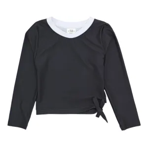 SOLID SIDE TIE RASH GUARD