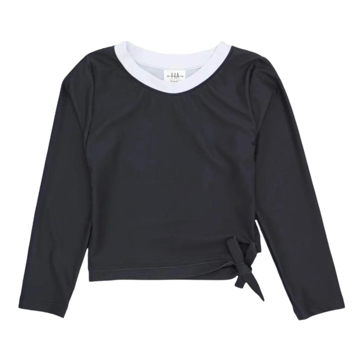 SOLID SIDE TIE RASH GUARD