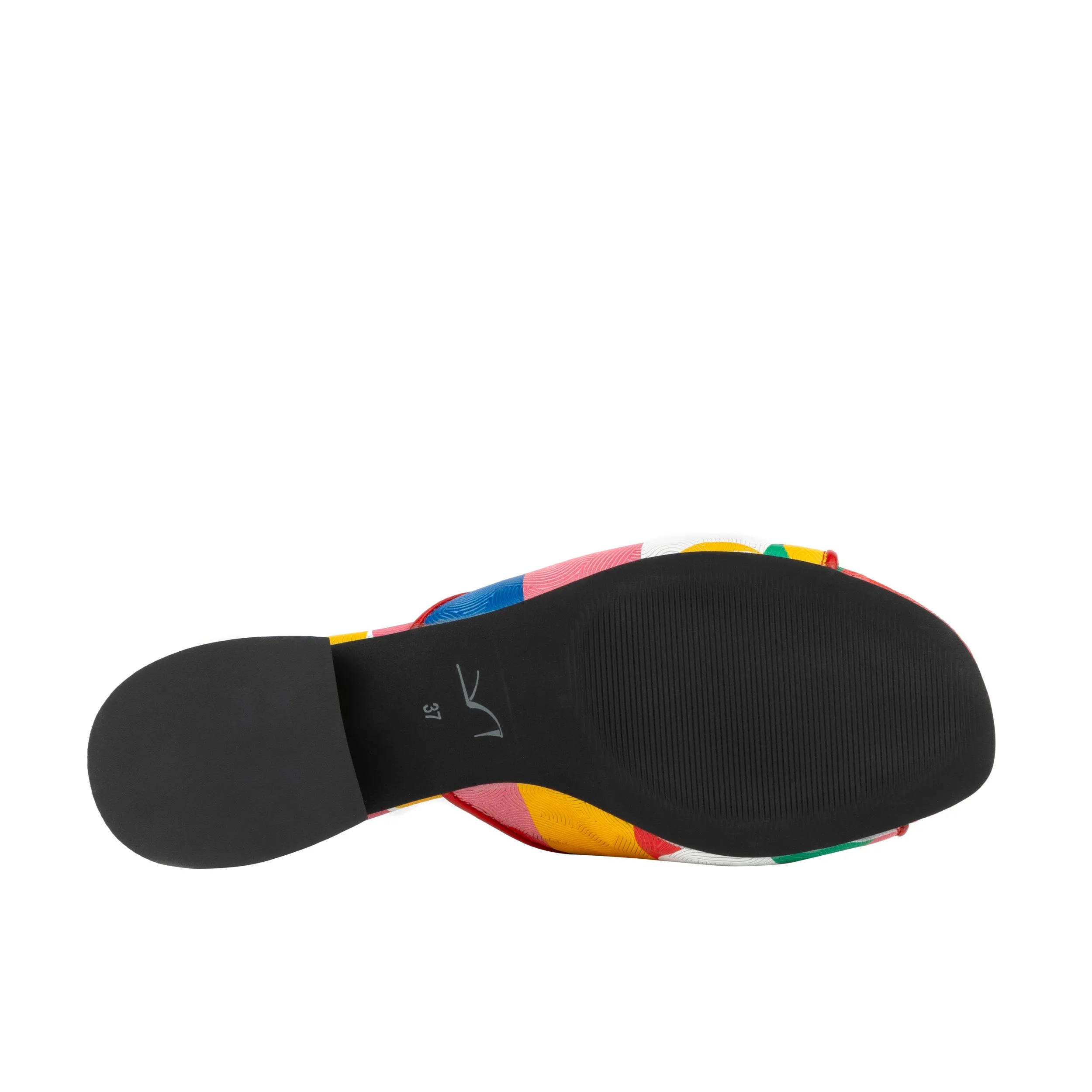 South Beach - Groovy - Women's fully leather lined slip on sandal in multicolour