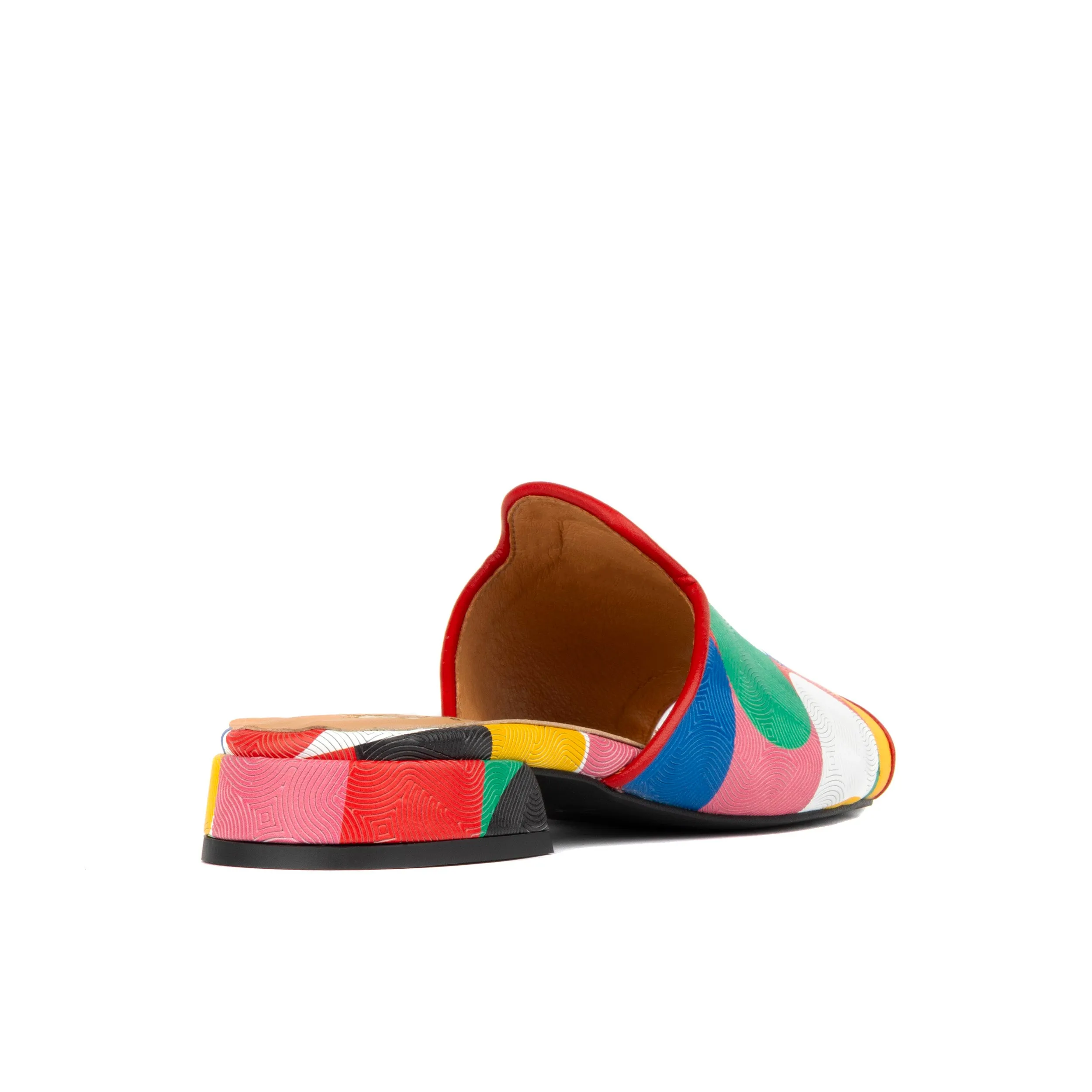 South Beach - Groovy - Women's fully leather lined slip on sandal in multicolour