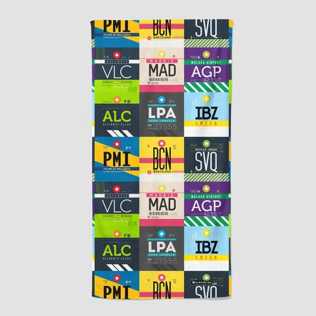 Spanish Airports - Beach Towel